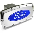 thumbnail image 1 of Ford Oval Logo Billet Aluminum Tow Hitch Cover Plug Official Licensed, 1 of 2