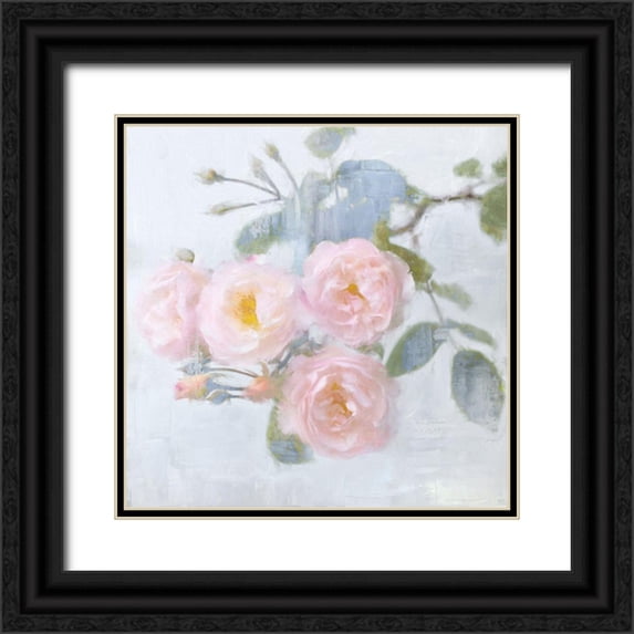 Ford, Emily 20x20 Black Ornate Wood Framed with Double Matting Museum Art Print Titled - Delicate Pink II