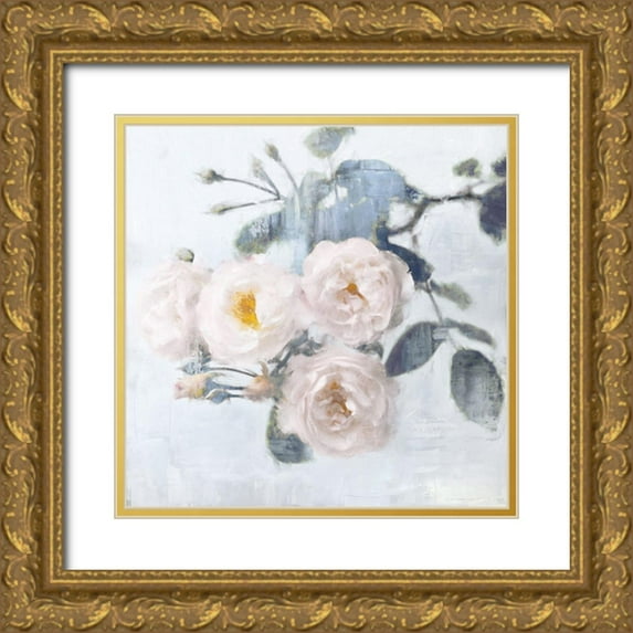 Ford, Emily 20x20 Gold Ornate Wood Framed with Double Matting Museum Art Print Titled - Delicate Blush I