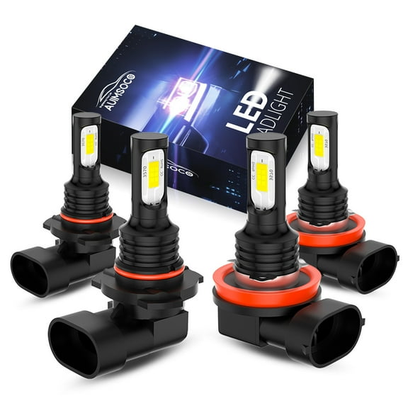 For Ford Escape 2013 2014 2015 2016 LED Headlight 9005 H11 Bulbs Combo, 40W High Power Lamps,6000K Pure White, Easy To Install,4000LM Ultra Bright,  Plug-N-Play Halogen Replacement