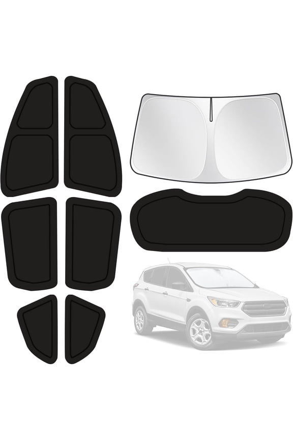 for Ford Escape 2013-2019 Car Window Shades, 8pcs Privacy Sun Shade Set for Front Windshield Side and Rear Windows, Full Window Covers Keeps vehicle Cool for Camping Napping