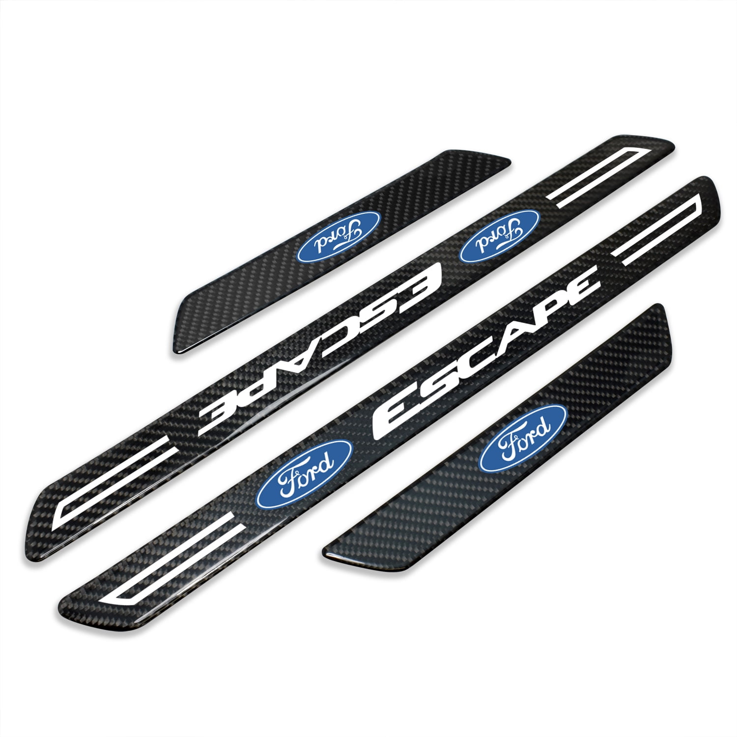 Ford Escape Black Real Carbon Fiber 4 Universal Door Sill Protector Guard Plate Walmart