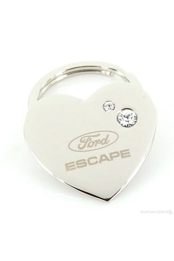 Ford Escape Heart Shape Keychain (Chrome)