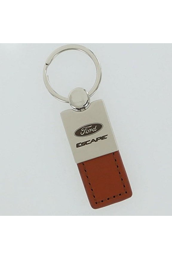 Ford Escape Keychain & Keyring - Duo Premium Brown Leather