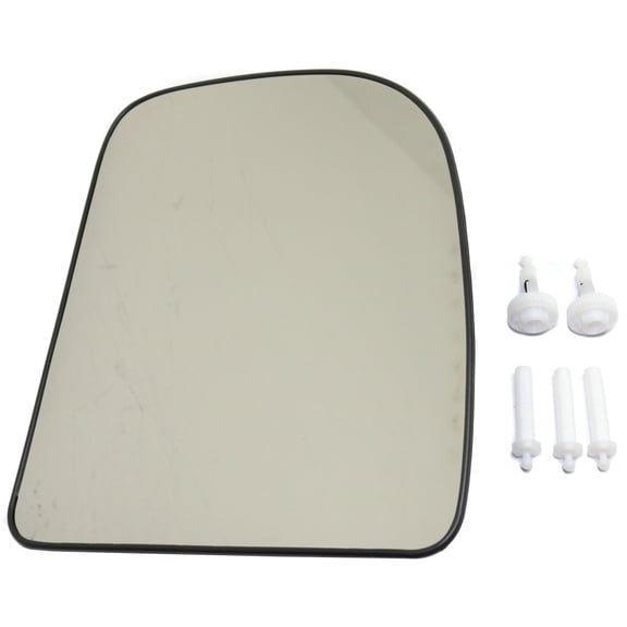 For Ford Excursion 2000 01 02 03 04 2005 Door Mirror Glass Assembly Passenger Side | Upper | Power | Flat | Heated | Towing | Encased In Backing Plate w/Signal | FO1325132 | 4C3Z17K707EA, 61534384555