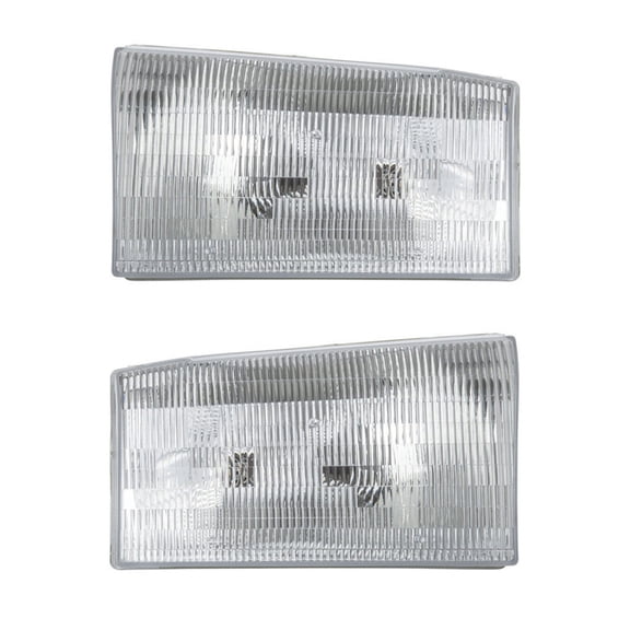 For Ford Excursion 2000 2001 2002 Headlight Assembly Driver and Passenger Side | Pair | Aero Style | Replacement For FO2502147, FO2503147 | 1C3Z13008BA, 1C3Z13008AA