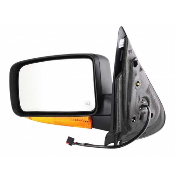 For Ford Expedition 2003 2004 2005 2006 Door Mirror Driver Side | Power | With Heated Glass | w/ Turn Signal Light | w/ Puddle Light | Textured Black | Replacement For FO1320339 | 5L1Z17683BAA