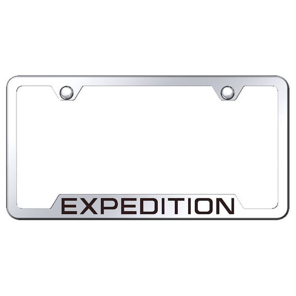 Ford Expedition Laser Etched Logo Cut-Out License Plate Frame (Chrome)