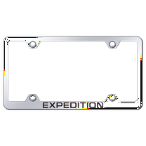 Ford Expedition Laser Etched Logo Wide Body License Plate Frame (Chrome)