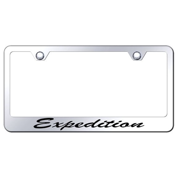 Ford Expedition Laser Etched Script Stainless Steel License Plate Frame (Chrome)