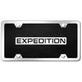 thumbnail image 1 of Ford Expedition Logo Acrylic License Plate Kit (Chrome on Black), 1 of 3