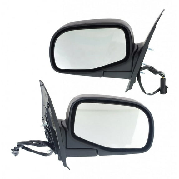 For Ford Explorer 1995-2001 Driver and Passenger Side | Pair Door Mirror | | Power | Non-Heated | Textured Black | Replacement For F5TZ17683B | FO1320113