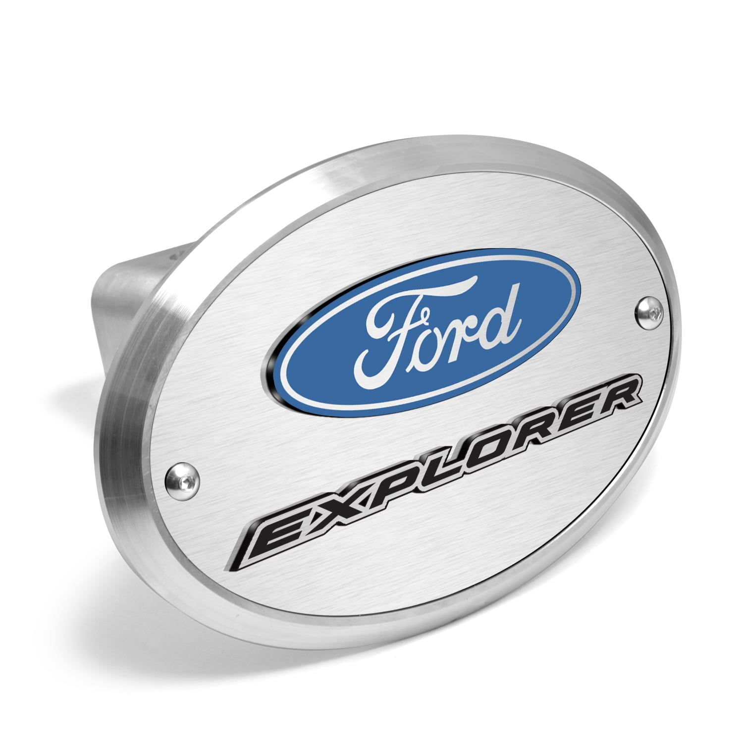 Ford Explorer 3D Logo on Brushed Oval Billet Aluminum 2 inch Tow Hitch  Cover - Walmart.com, image size:1500x1500