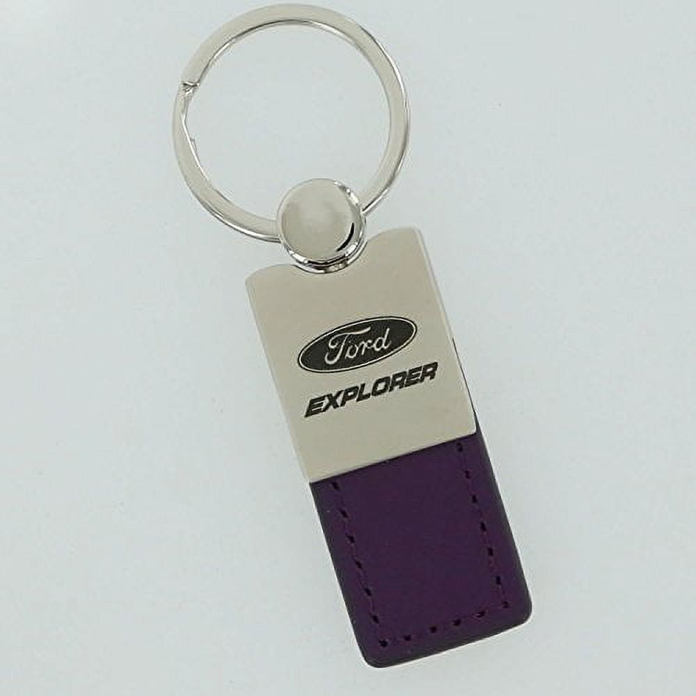 Ford Explorer Keychain & Keyring - Duo Premium Purple Leather