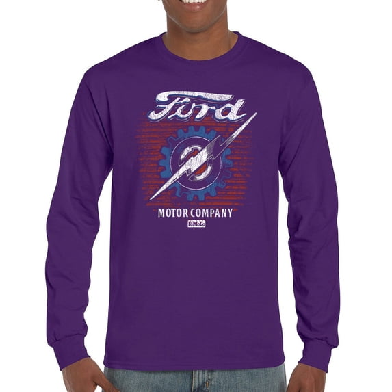 Ford F-100 Lightning Bolt Gear FoMoCo Long Sleeve T-shirt Vintage Classic Pickup Truck 1953 Iconic Retro Emblem