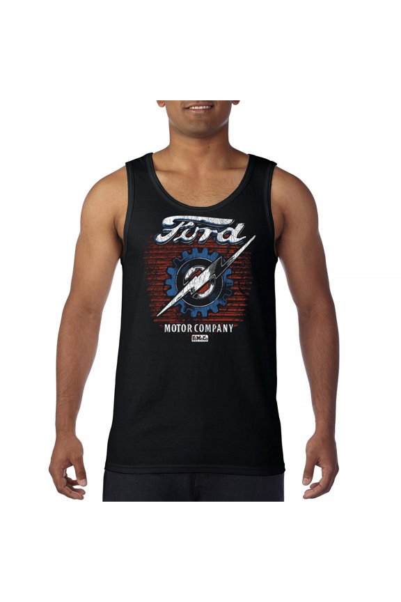 Ford F-100 Lightning Bolt Gear FoMoCo Tank Top Vintage Classic Pickup Truck 1953 Iconic Retro Emblem Men's Top