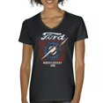 thumbnail image 1 of Ford F-100 Lightning Bolt Gear FoMoCo Women's V-Neck T-shirt Vintage Classic Pickup Truck 1953 Iconic Retro Emblem Tee, 1 of 7