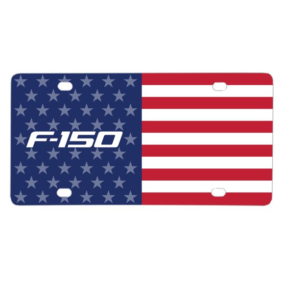 Ford F-150 2008-2014 Logo USA Flag Graphic Special Aluminum Metal License Plate