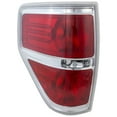 thumbnail image 1 of For Ford F-150 2009 10 11 12 13 2014 Tail Light Unit Driver Side | Rear | CAPA Certified | Styleside | FX2 Model | Chrome Accent | Red | Replacement For FO2818143, FO2818143C | BL3Z13405B, 1 of 5