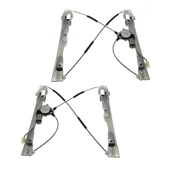 For Ford F-150 2009 2010 Window Regulator Assembly Driver and Passenger Side | Pair | Front | Light Duty | Power | Cable Type | Replacement For FO1350168, FO1351168 | 9L3Z1523201C, 9L3Z1523200C