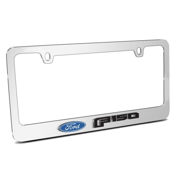 Ford F-150 2015 up in 3D American-Made Mirror Chrome Metal License Plate Frame