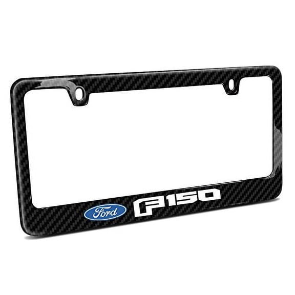 Ford F-150 2015 up Black Real 3K Carbon Fiber Glossy Finish License Plate Frame