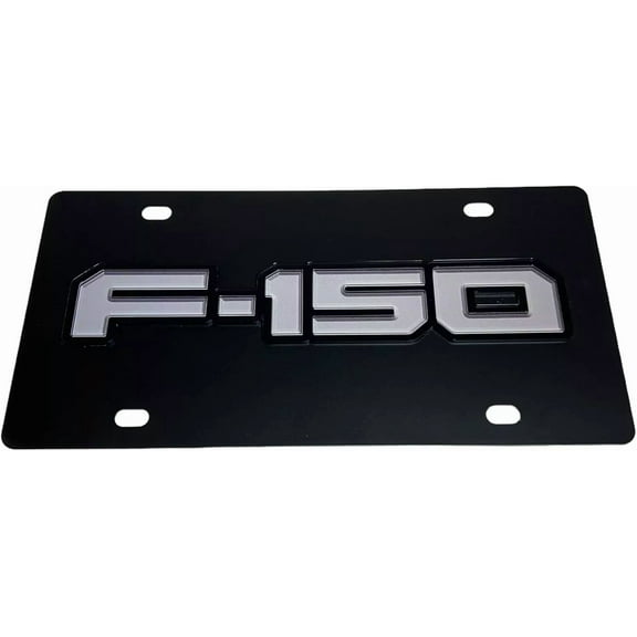 Ford F-150 3D Emblem Stealth Matte Black Carbon License Plate Official Licensed