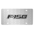 thumbnail image 1 of Ford F-150 3D Logo on Logo Pattern Brushed Aluminum License Plate, 1 of 7