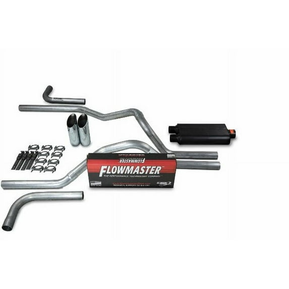 Ford F-150 98-03 2.5" Dual Exhaust Kits Flowmaster 50 Slash Tip Side Exit