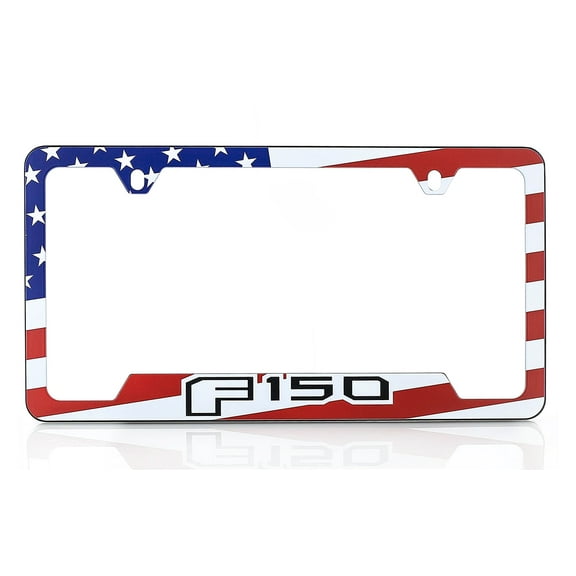 Ford F-150 American Flag Patriotic Red White Blue License Plate Frame