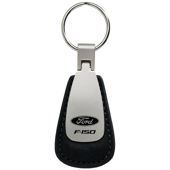 Ford F-150 Leather Teardrop Key Chain (Black)
