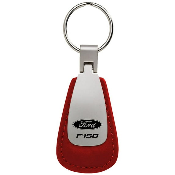 Ford F-150 Leather Teardrop Key Chain (Red)