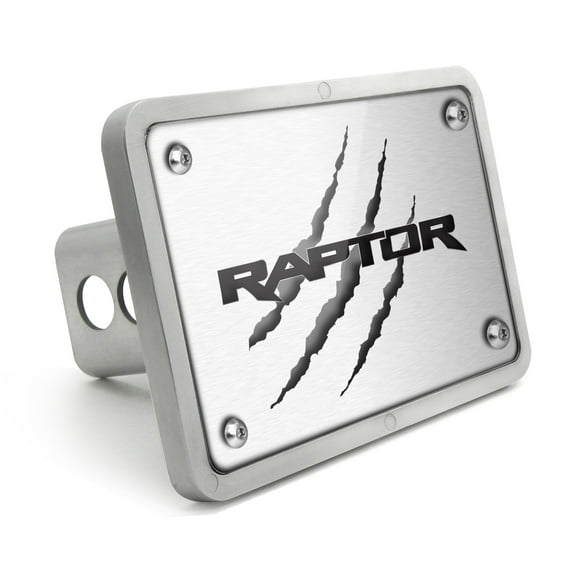 Ford F-150 Raptor 2017 Claw Marks UV Graphic Brushed Silver Billet Aluminum 2 inch Tow Hitch Cover