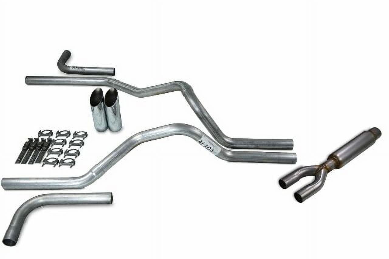Aluminized Dual Exhaust Kit With 2 Chamber Muffler For Ford F-150 04-14 2.5"