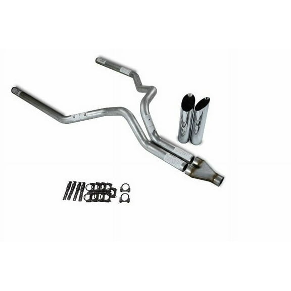 Ford F-150 Truck 87-97 3" Dual Truck Exhaust Kits Y pipe Slash Tips