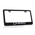 thumbnail image 1 of Ford F 250 Black Coated Zinc Metal License Plate Frame Holder Wide Bottom Engraved 2 Hole, 1 of 3