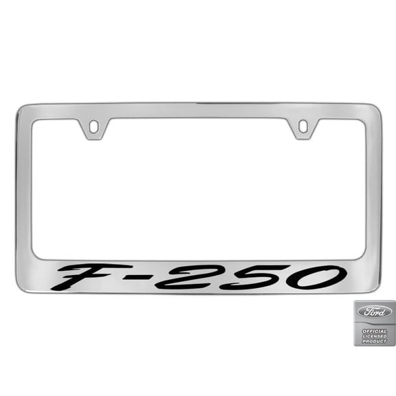 Ford F-250 Script Chrome Plated Metal License Plate Frame Holder