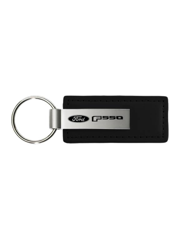 Ford F-550 Logo Black Leather Key Chain Fob Official Licensed