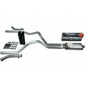 Ford F150 15-20 2.5 Dual Exhaust Kits Flow II Black Tips Corner Exit