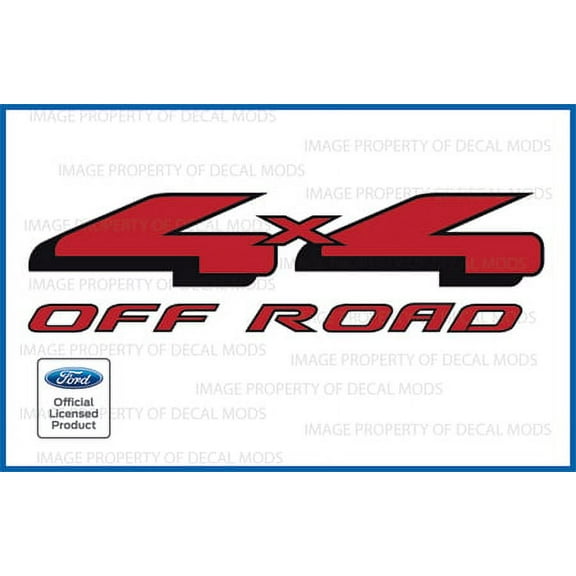 Ford F150 4x4 Offroad Red Decals Stickers - FR (1997-2008) | FH1E6
