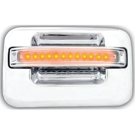 Ford F150, F250 Ld 2004 - 2008 LED Door Handle, Rear, Chrome Amber Led, Clear Lens 2Ps. Per Set
