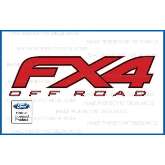 Ford F150 FX4 Off Road Decals Truck Stickers Appearance Package Red - FR (2012, 2013, 2014) (set of 2)