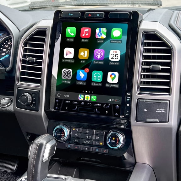 for Ford F150 Radio 12.1inch 4+64G Upgrade 2015-2019 Trucks Stereo Replacement Android 4G LTE Qualcomm Snapdragon 8core CPU System Touch Screen Build in Wireless carplay and Wired Android Auto