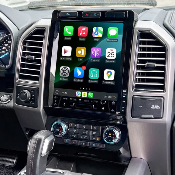 for Ford F150 Radio 12.1inch 4+64G Upgrade 2015-2019 Trucks Stereo Replacement Android 4G LTE Qualcomm Snapdragon 8core CPU System Touch Screen Build in Wireless carplay and Wired Android Auto