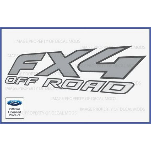 Ford F250 F350 F450 FX4 Offroad Decals Stickers Grey Gray - FG (1997-2010) Super Duty