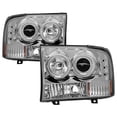 thumbnail image 1 of Spyder Ford F250 Super Duty 99-04 / Ford Excursion 00-04 1PC Projector Headlights - Version 2 - LED Halo - LED ( Replaceable LEDs ) - Chrome - High H, 1 of 11
