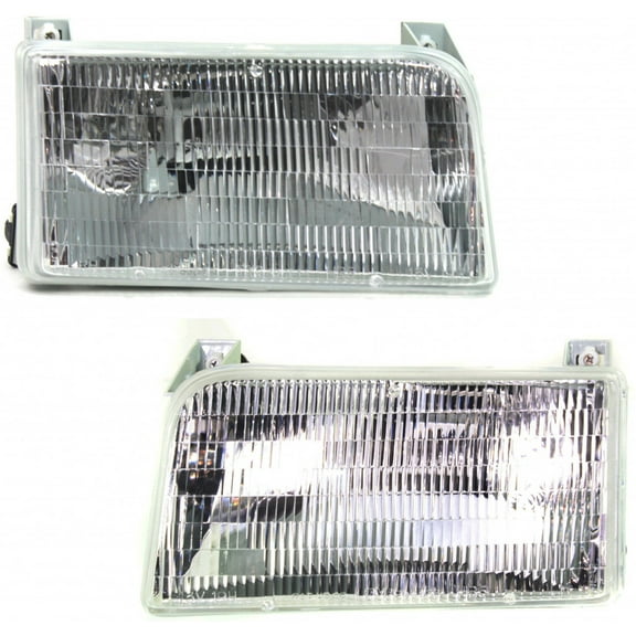 For Ford F350 /F150/250/Bronco Headlight Assembly 1992 93 94 95 96 97 1998 Pair Driver and Passenger Side | FO2502118 | FO2503114 | F2TZ 13008 B | F2TZ 13008 A