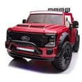 thumbnail image 1 of Ford F450 Kids 24V 2 Seater Electric Ride-On Truck Car w R/C Parental Control Remote, LED Foam wheels + Underbody LED Kit, MP3 + Wireless Music Streaming, Car Cover, Vegan Leather Seat, 1 of 12