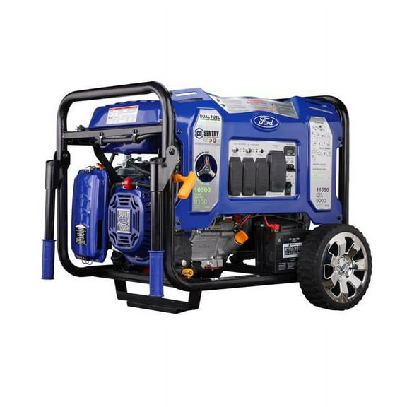 Ford FG11050PBECO 10050-Watt Dual-Fuel Gasoline & Propane with Recoil Start Portable Generator CO Shutoff, Blue