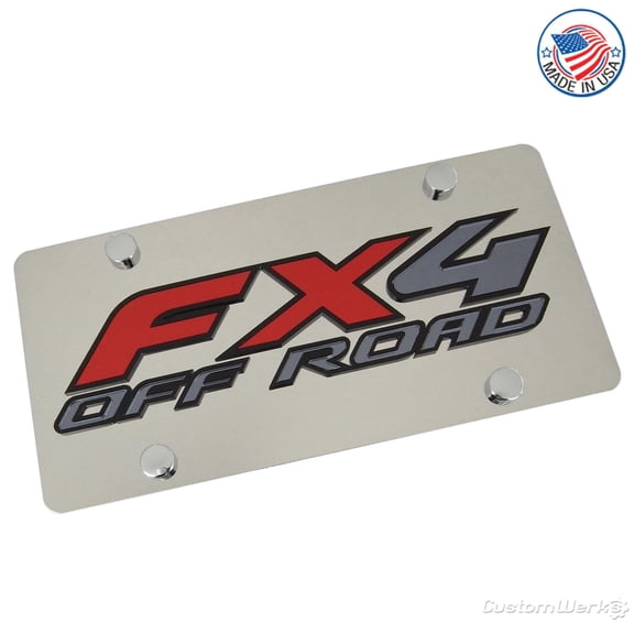 Ford FX4 Offraod Logo License Plate (Chrome)